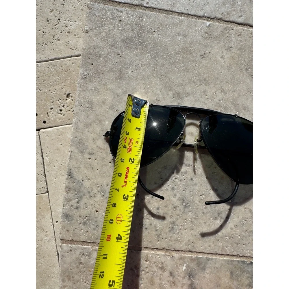 Ray-Ban Shooter Sunglasses Black Vintage B&L Aviator‎ G-15 Lens USA Made 1980's